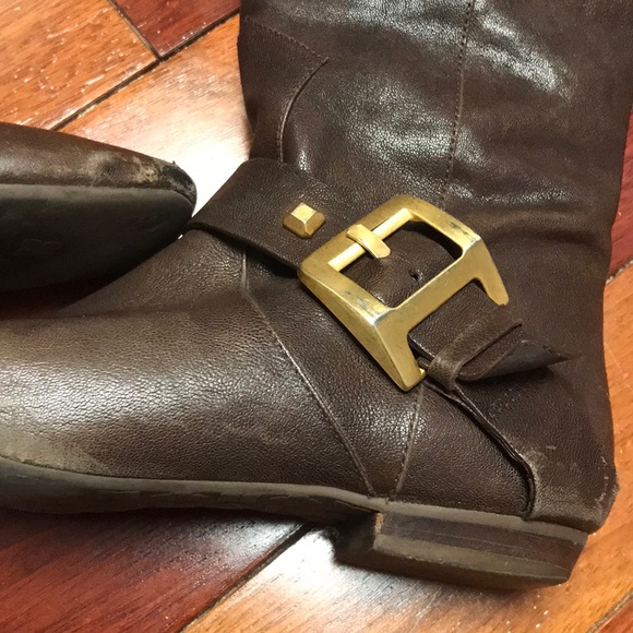 BCBG brown leather knee high riding boots - Picture 6 of 8